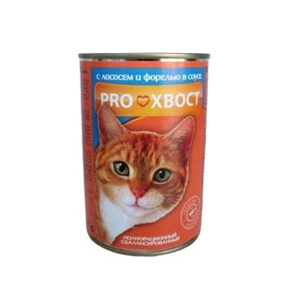 Корм для кошек консервироваанный ProХвост лосось-форель 415 гр